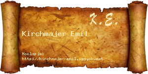 Kirchmajer Emil névjegykártya